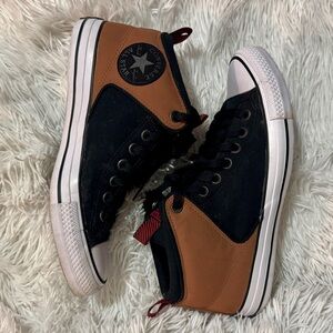 Converse Black and Brown Sneakers. Women’s 10. Men’s 8.